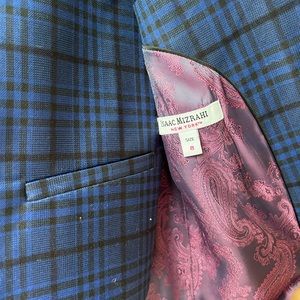 Boys Suit size 8 Three piece suit. Blue Plaid.